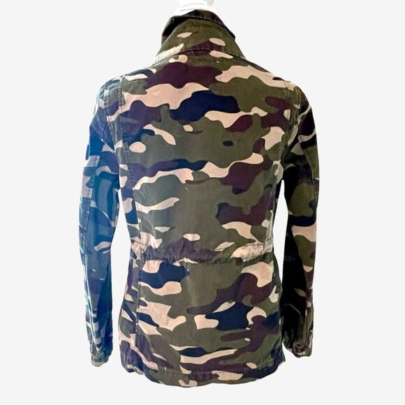 Old Navy Womens Camouflage Utility Jacket drawstring waist XS green - Picture 2 of 11